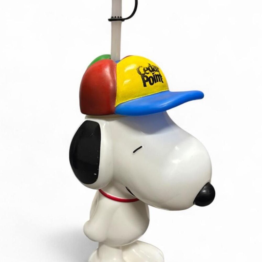 2010 Peanuts Snoopy Cedar Point Souvenir Drink Cup with Straw